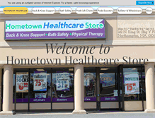 Tablet Screenshot of hometownhealthcarestore.com